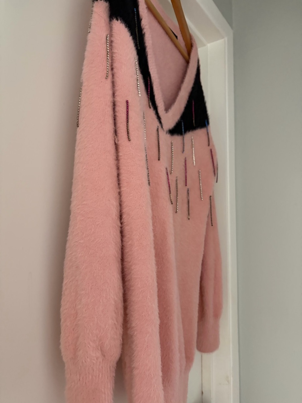 House of Harlow x Revolve Women's Pink V-Neck Sweater